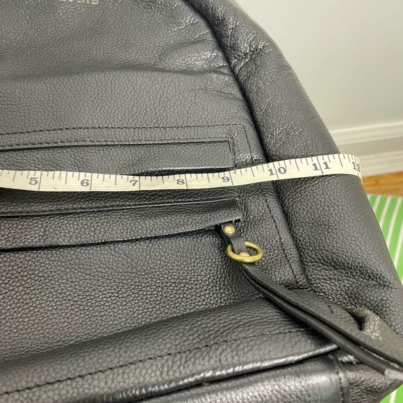 Lodis Abby Black Backpack Womens Bag Purse 100% Leather Pebbled Zip Closure - Picture 5 of 9